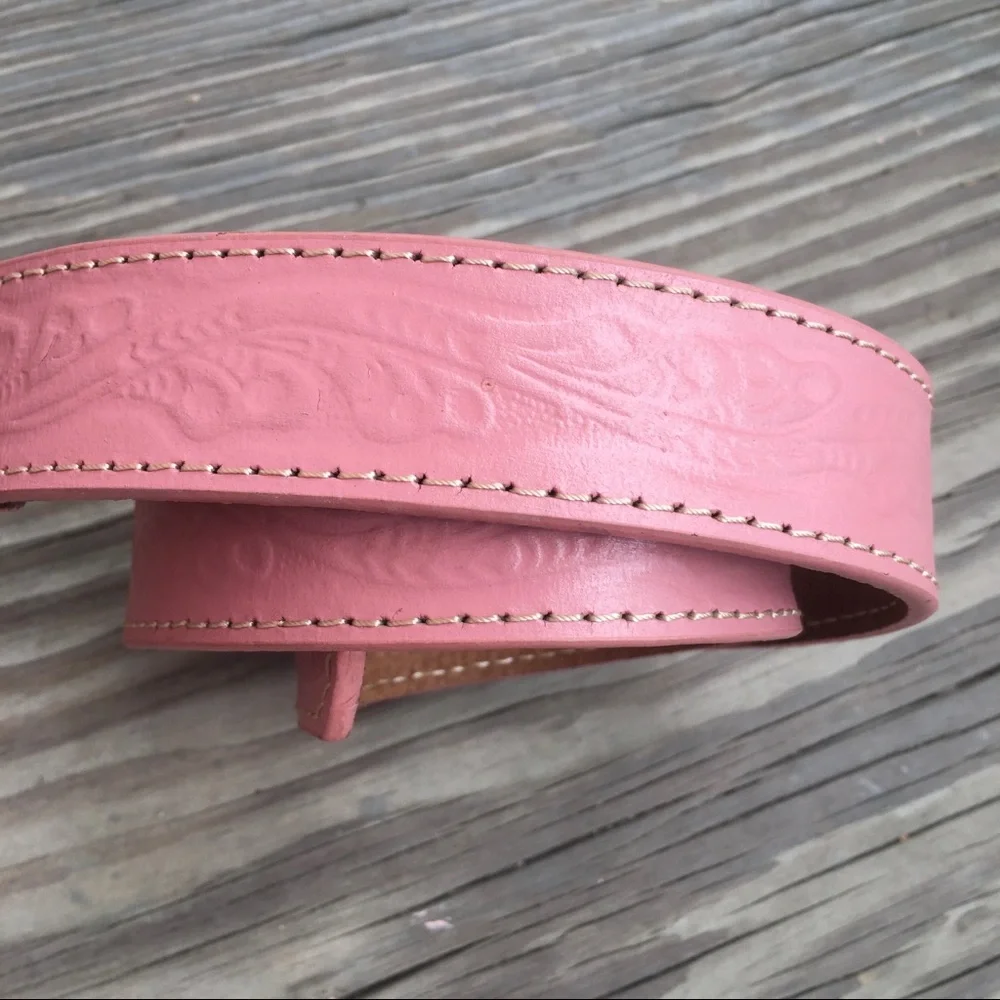 Nocona Pink Leather Western Belt with Buckle Horse Rodeo Child’s Toddler Kids
